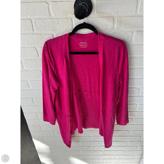 Cardigan By Chicos In Pink, Size: M