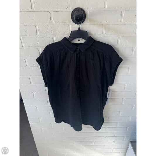 Top Short Sleeve By Ann Taylor In Black, Size: Xl