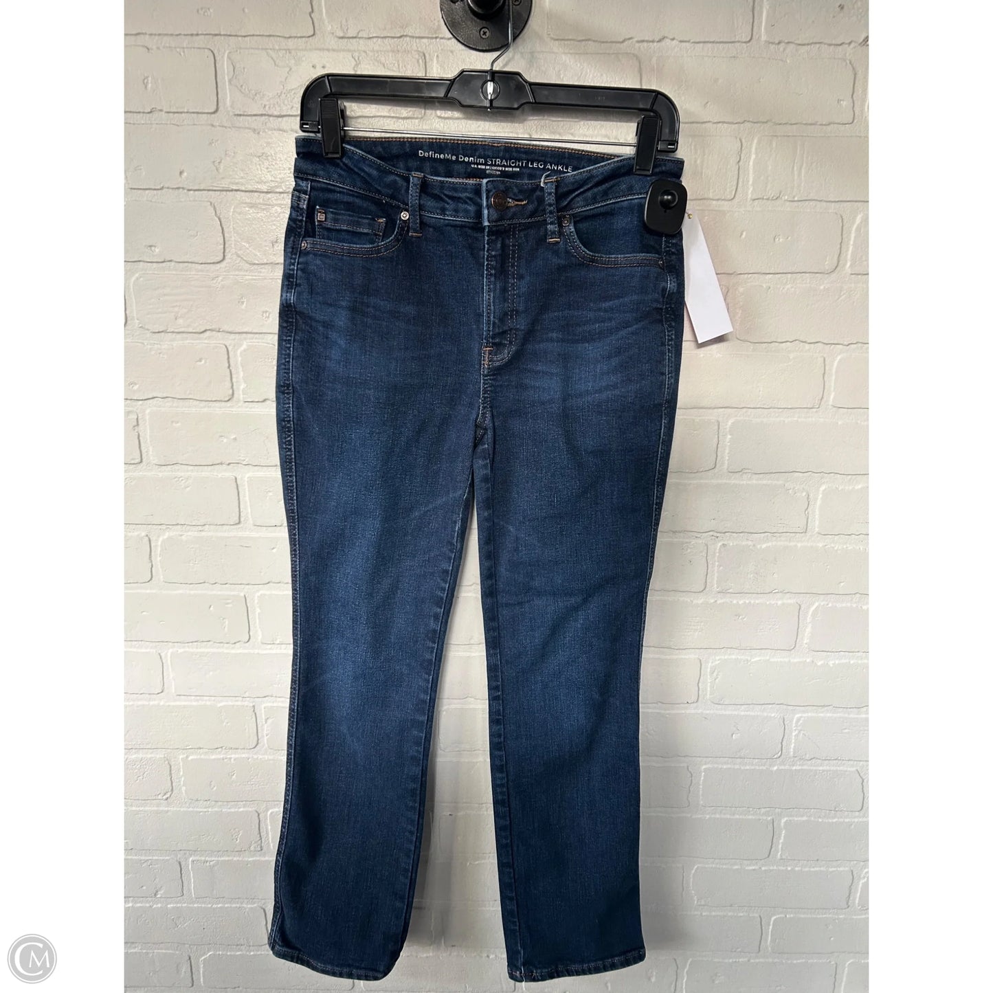 Jeans Straight By Chicos In Blue Denim, Size: 2