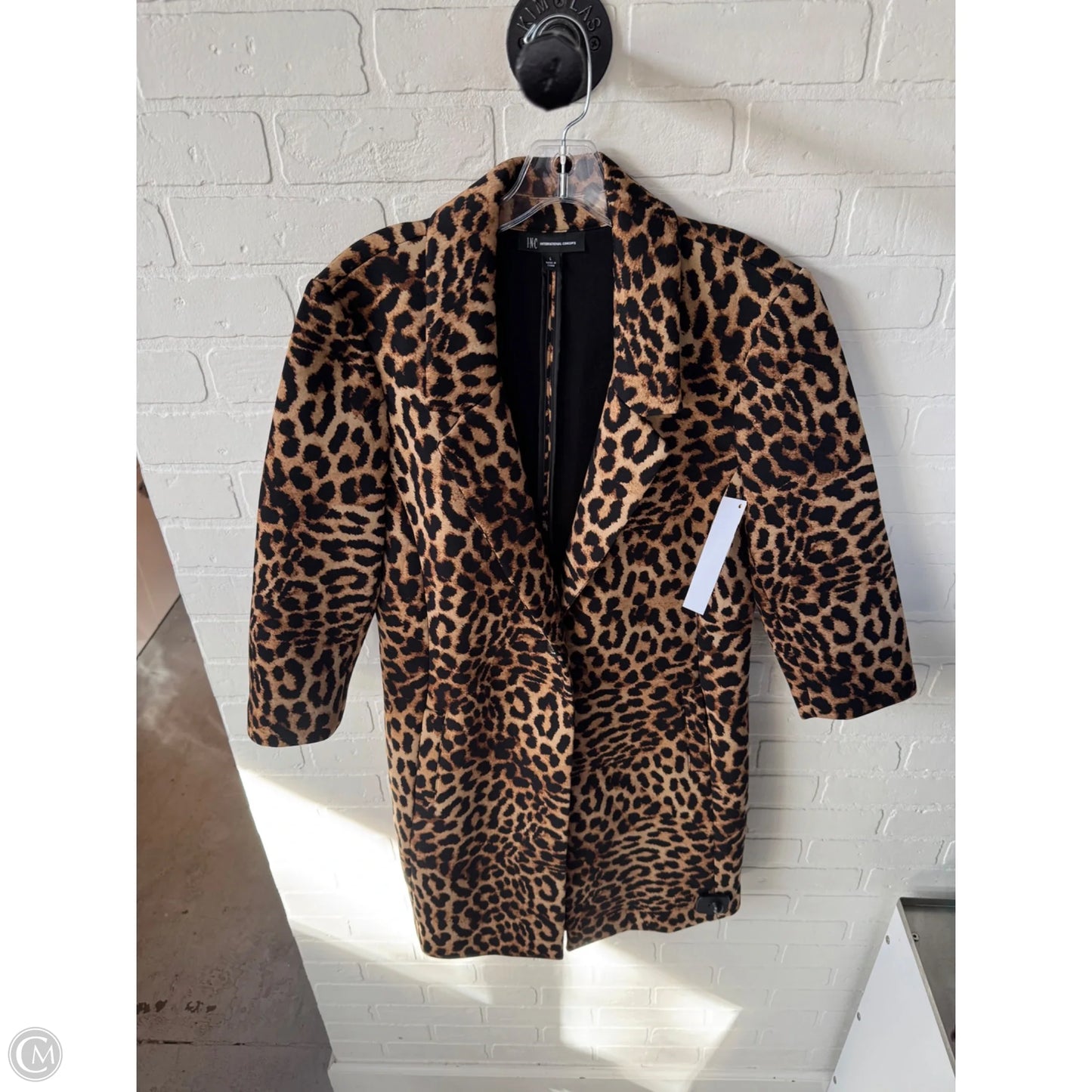 Coat Other By Inc In Black & Brown, Size: L