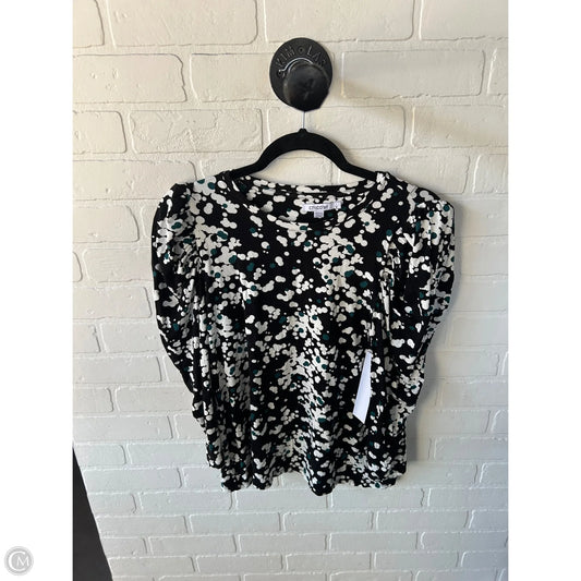 Top Long Sleeve By Chicos In Black & White, Size: M