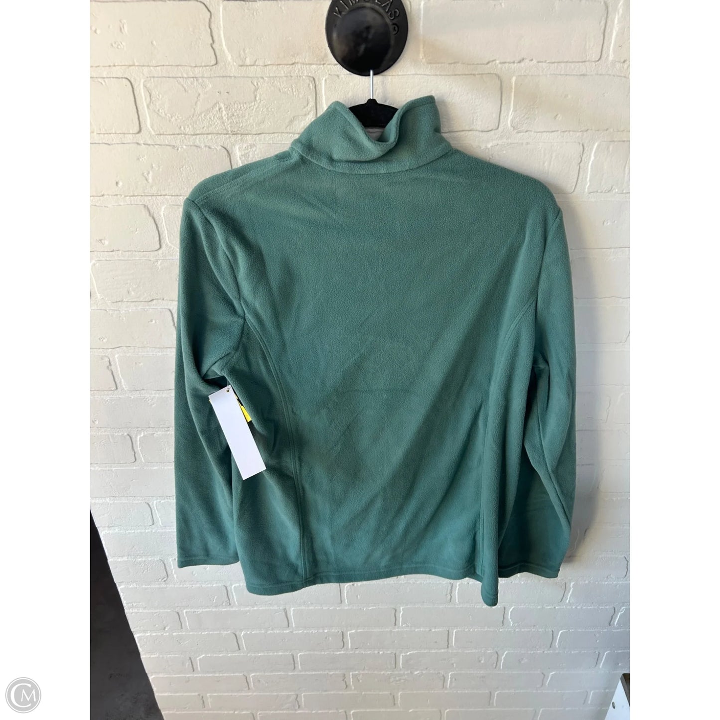 Jacket Fleece By Lands End In Green, Size: M