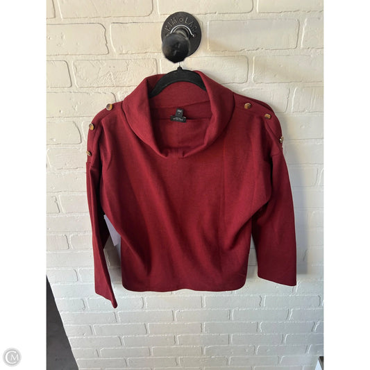 Top Long Sleeve By Ann Taylor In Red, Size: S