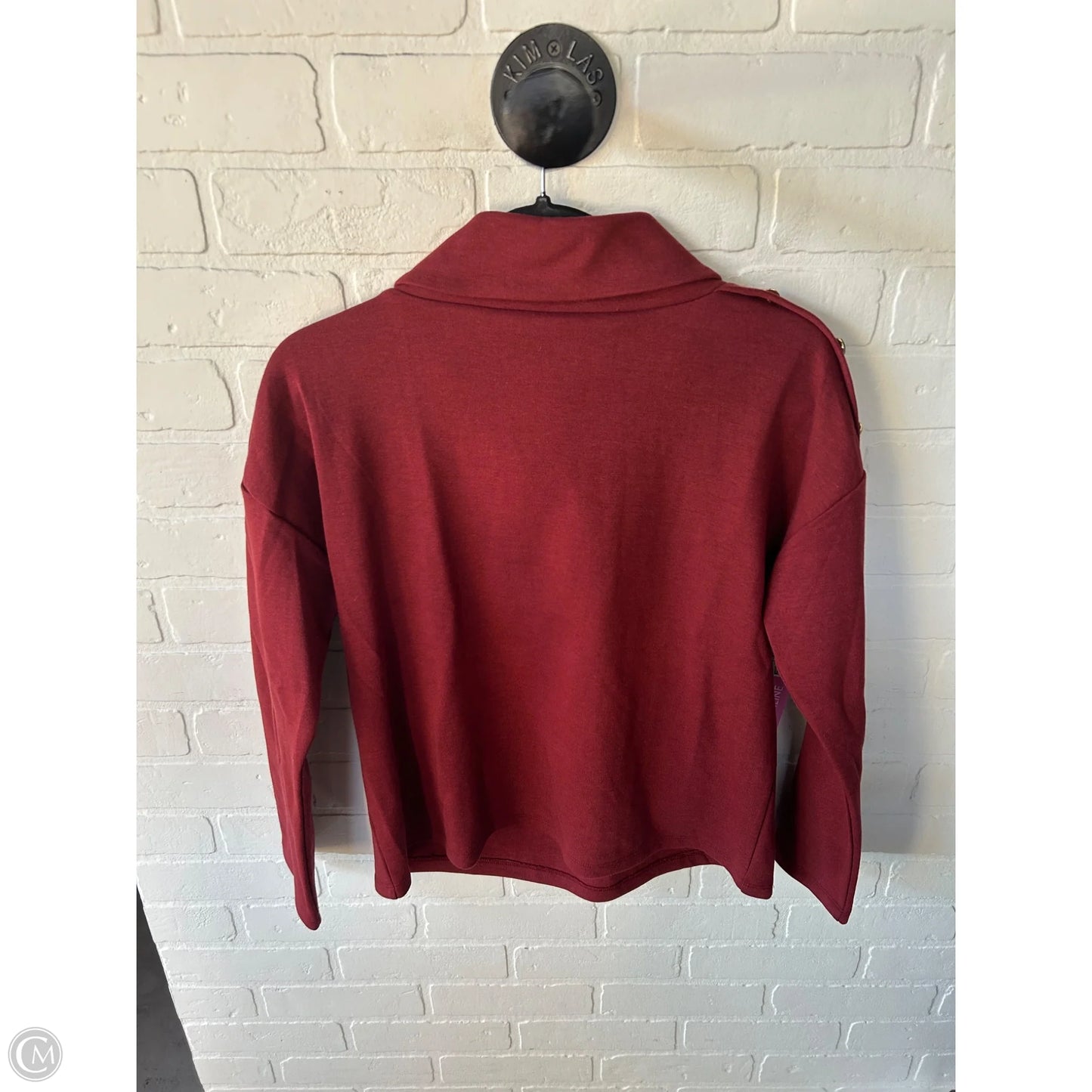 Top Long Sleeve By Ann Taylor In Red, Size: S