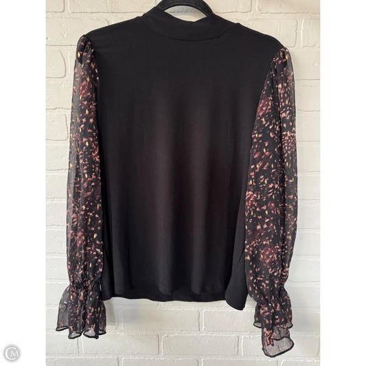 Top Long Sleeve By Cece In Black, Size: L