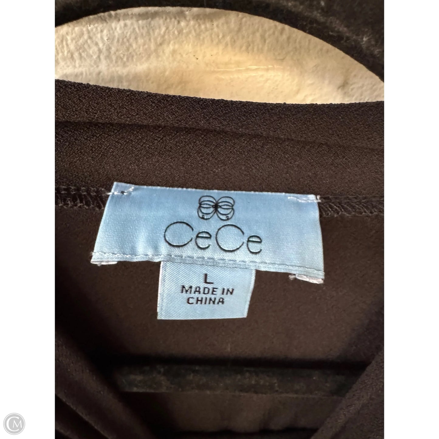 Top Long Sleeve By Cece In Black, Size: L