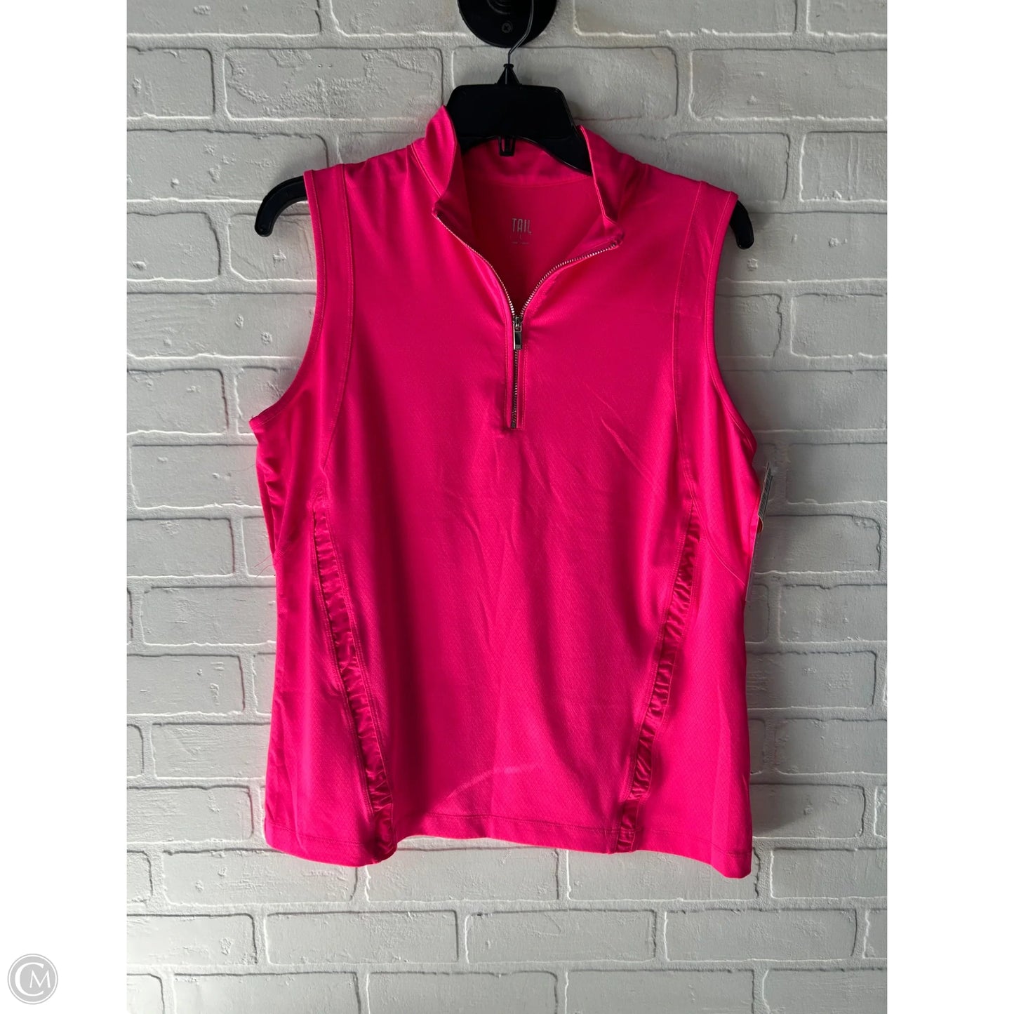 Athletic Top Short Sleeve By Tail In Pink, Size: L
