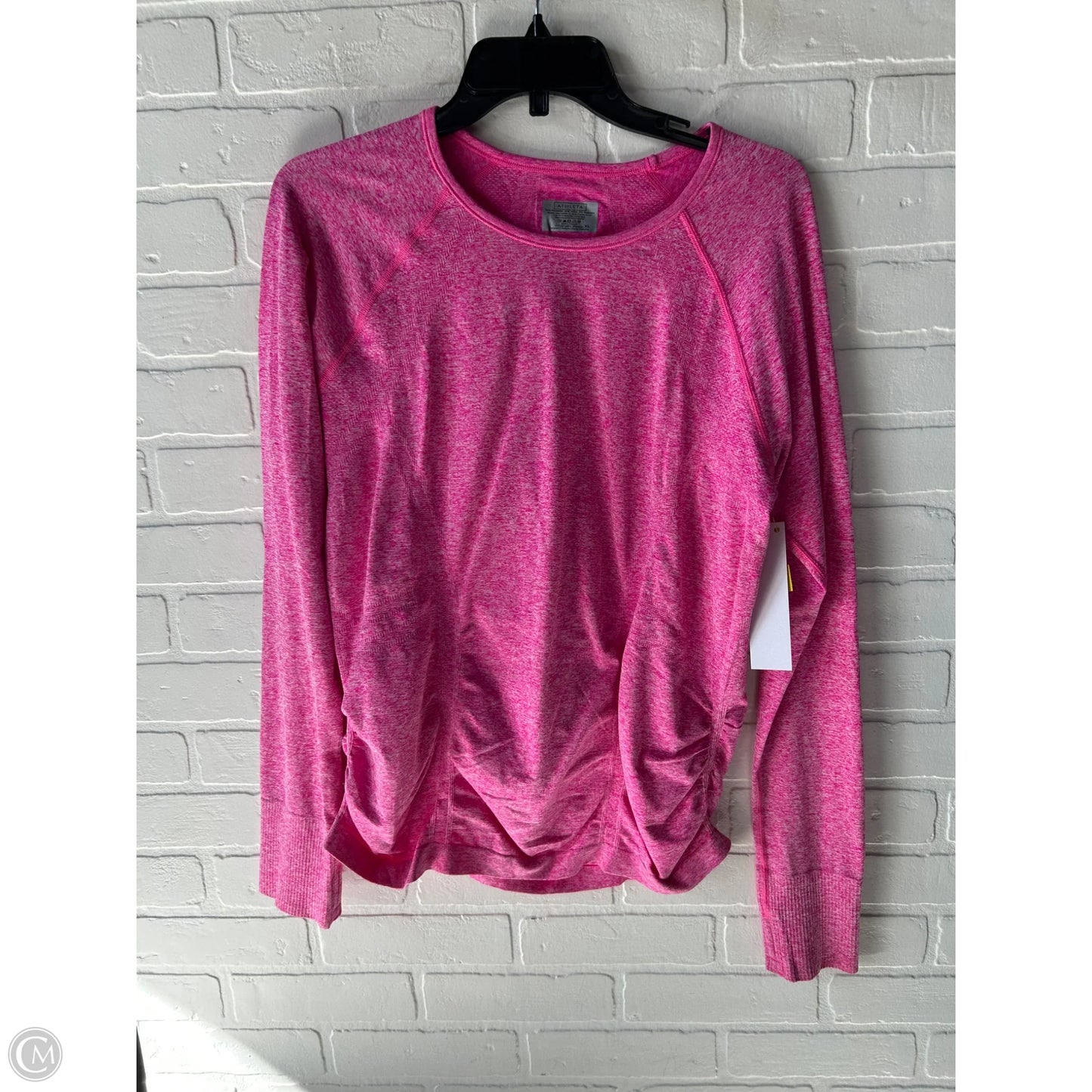 Athletic Top Long Sleeve Crewneck By Athleta In Pink, Size: Xl