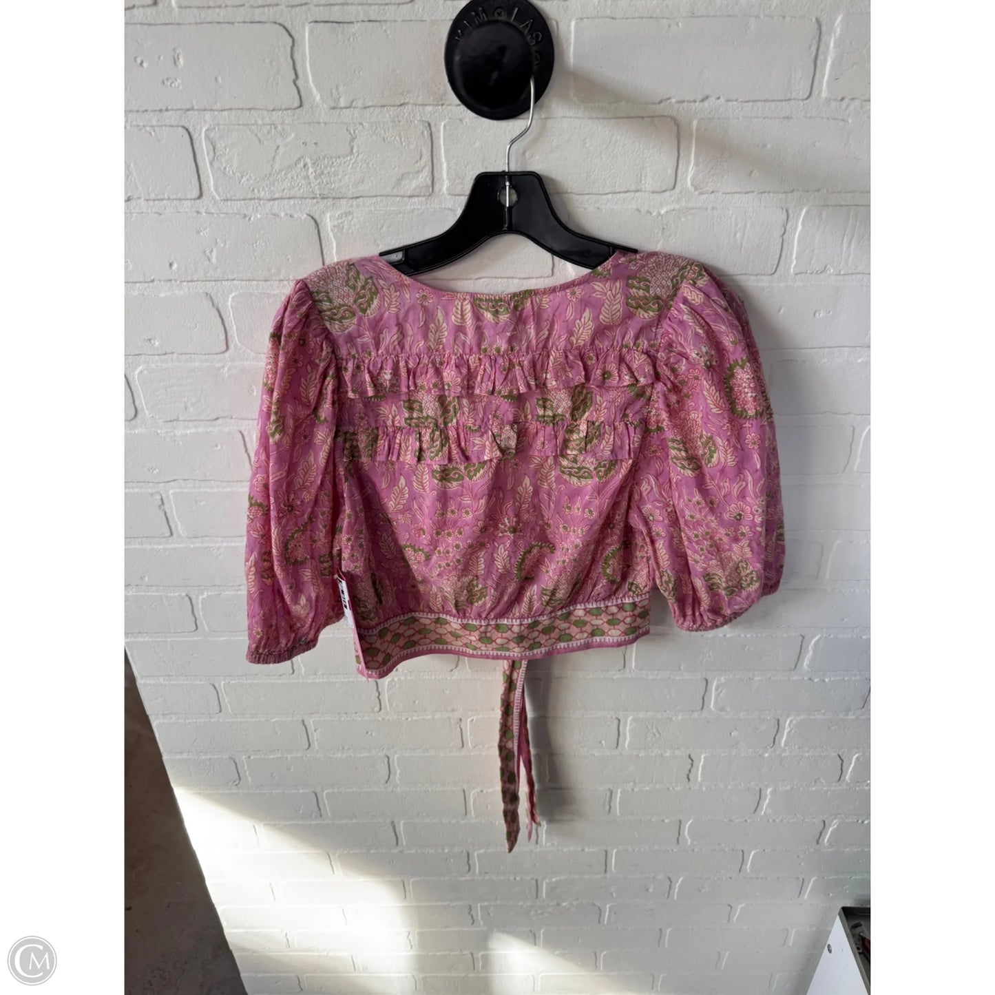 Top Short Sleeve By Cleobella In Pink, Size: M