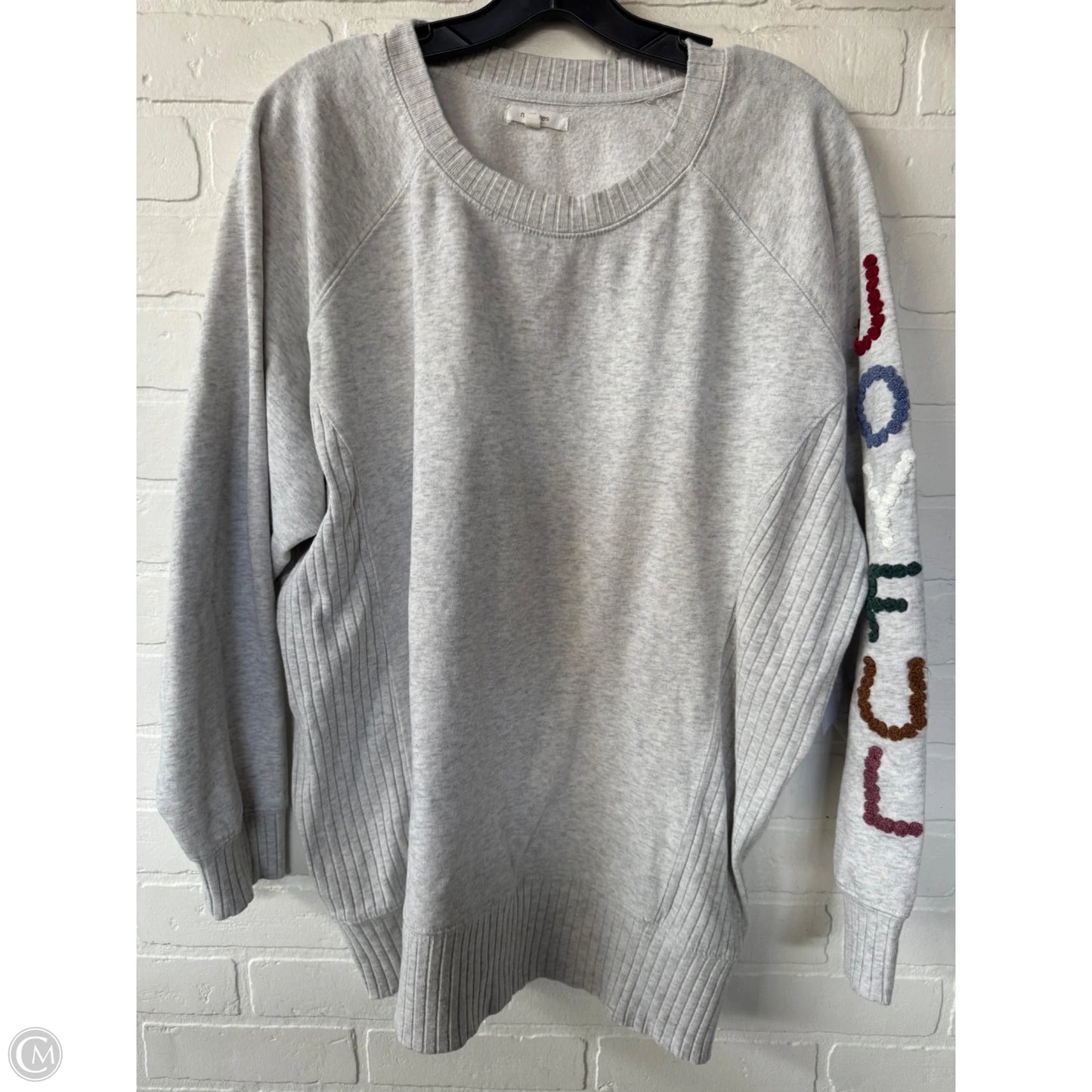 Sweatshirt Crewneck By Maurices In Grey, Size: 1x