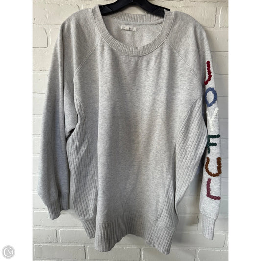 Sweatshirt Crewneck By Maurices In Grey, Size: 1x