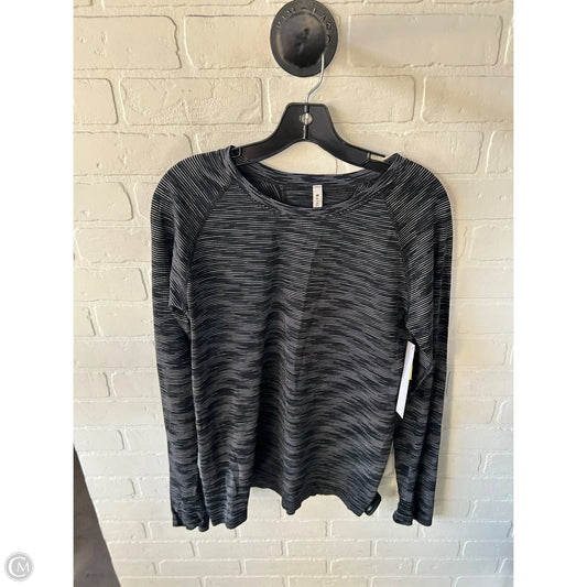 Athletic Top Long Sleeve Crewneck By Athleta In Black & Blue, Size: Xl