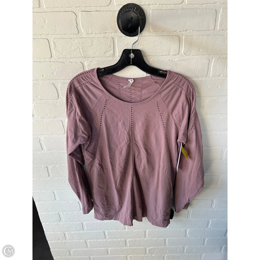 Athletic Top Long Sleeve Crewneck By Athleta In Pink, Size: L