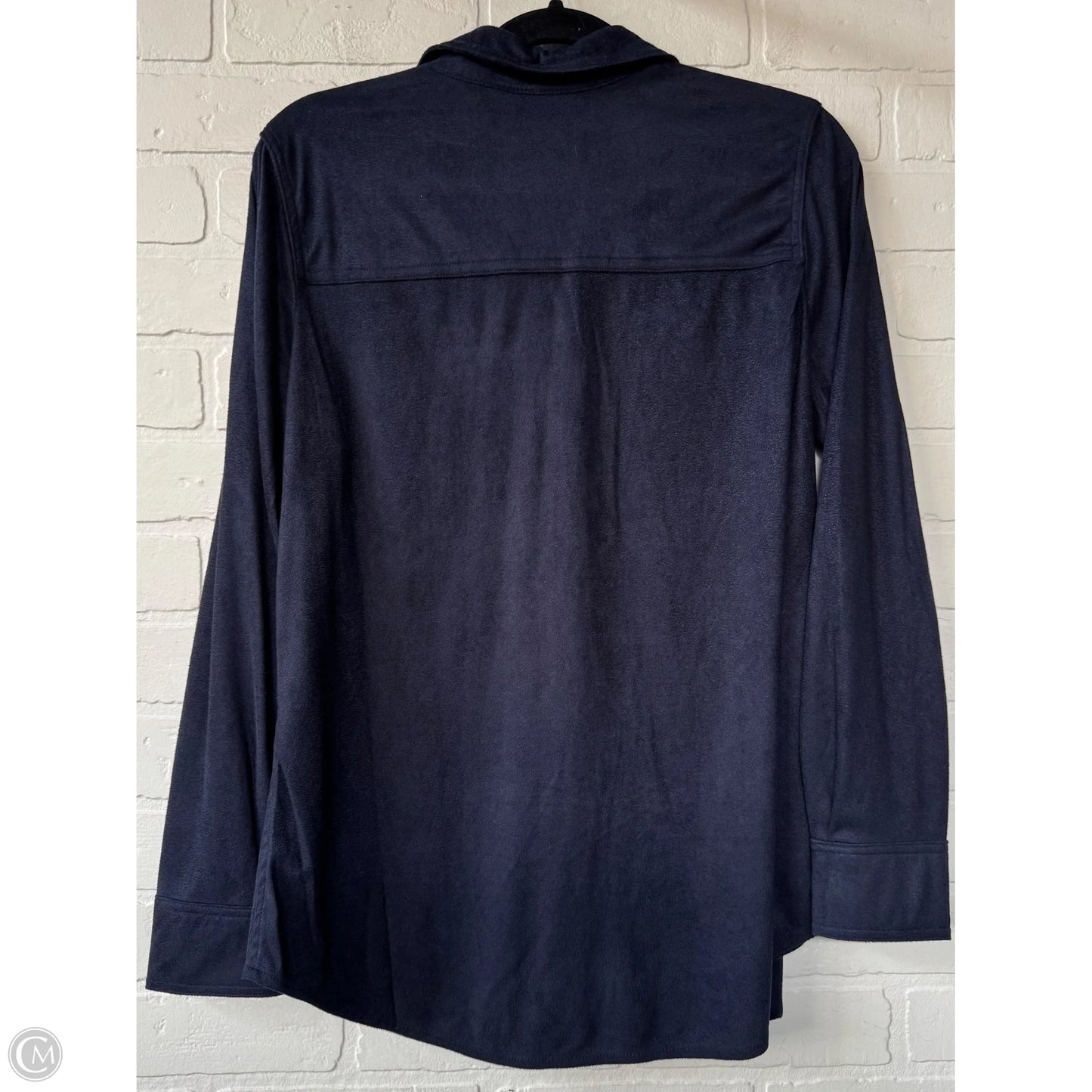Top Long Sleeve By Chicos In Navy, Size: M