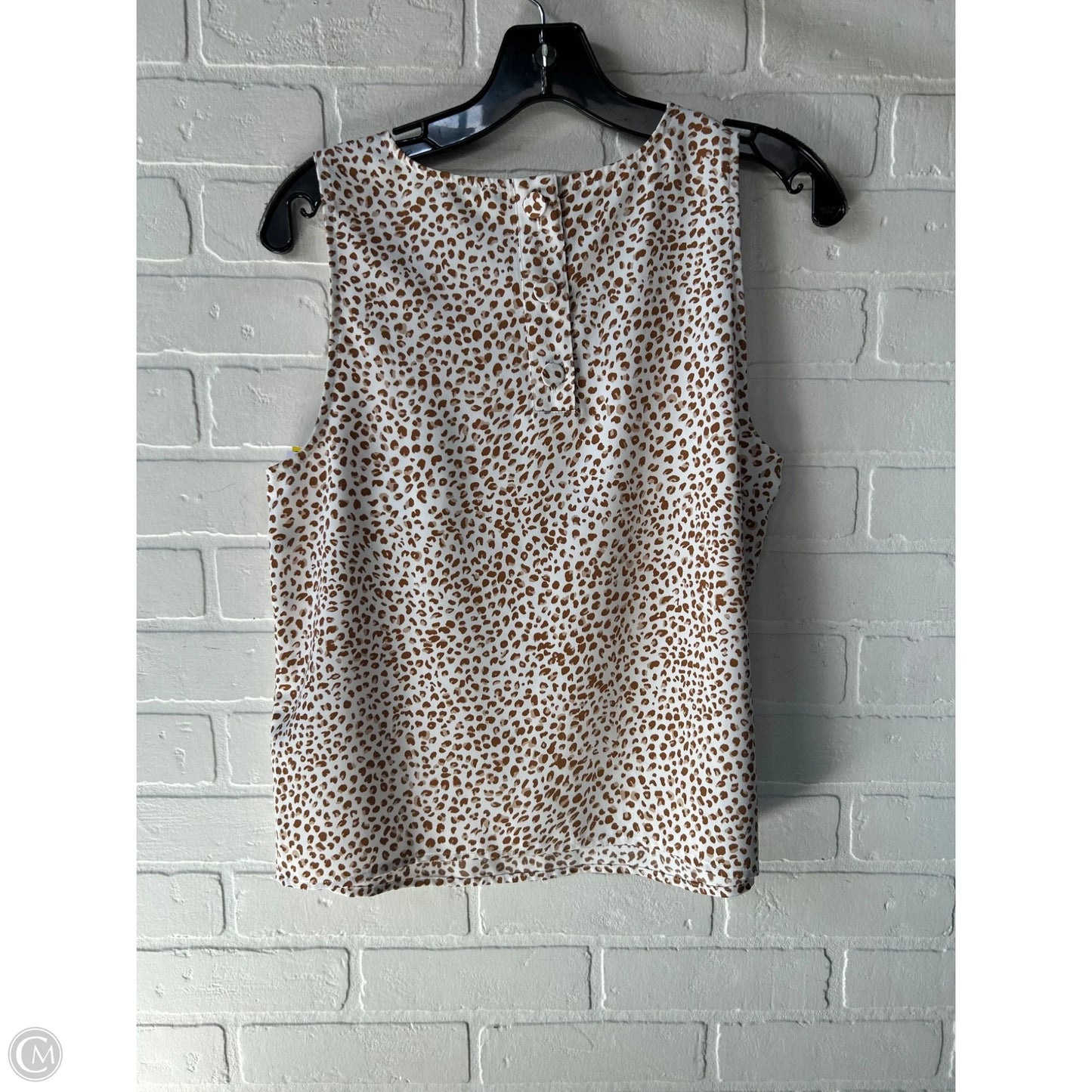 Top Sleeveless By J. Crew In Tan & White, Size: S