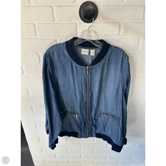 Jacket Other By Chicos In Blue, Size: Xl