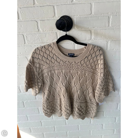 Sweater Short Sleeve By Splendid In Tan, Size: M