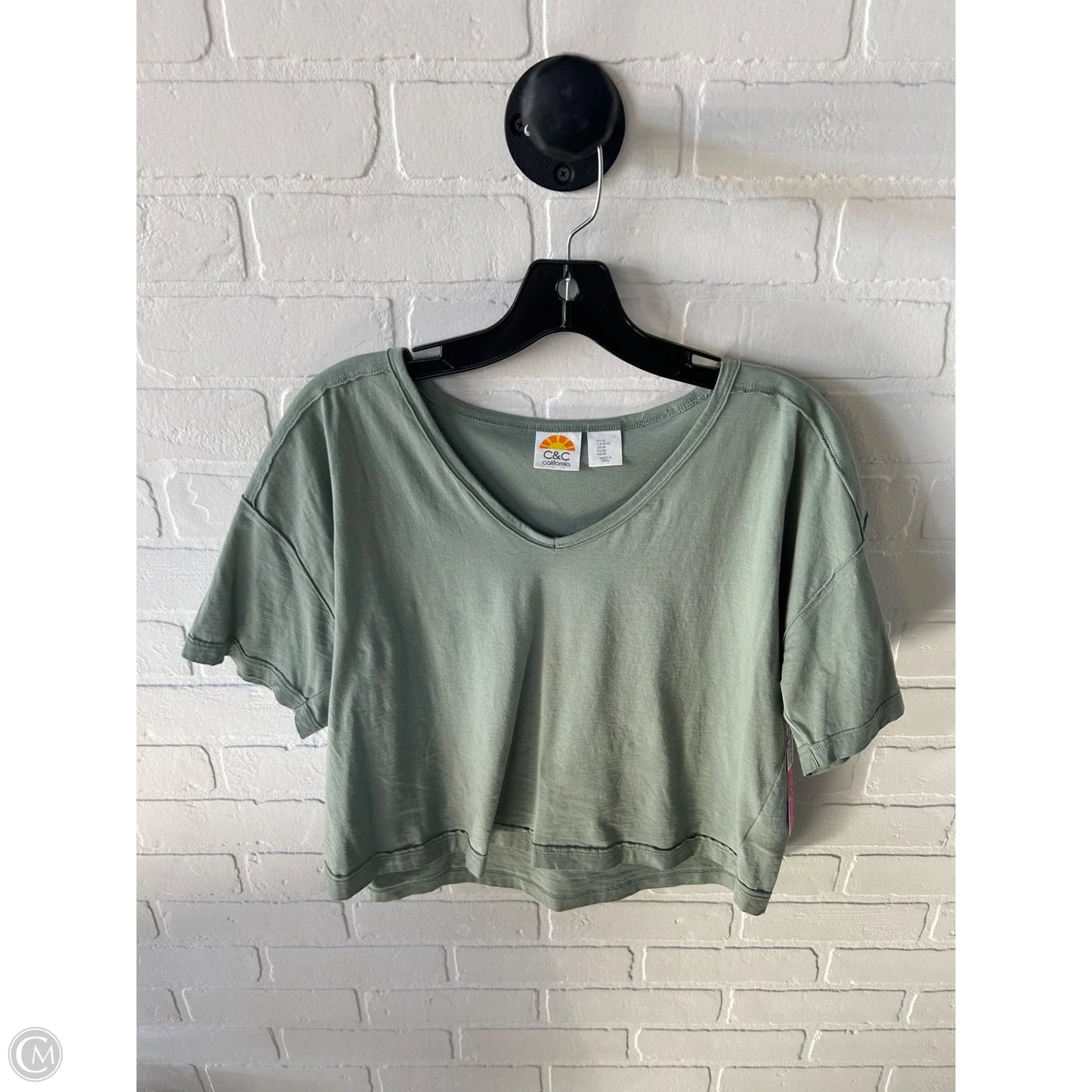 Top Short Sleeve Basic By C And C In Green, Size: M