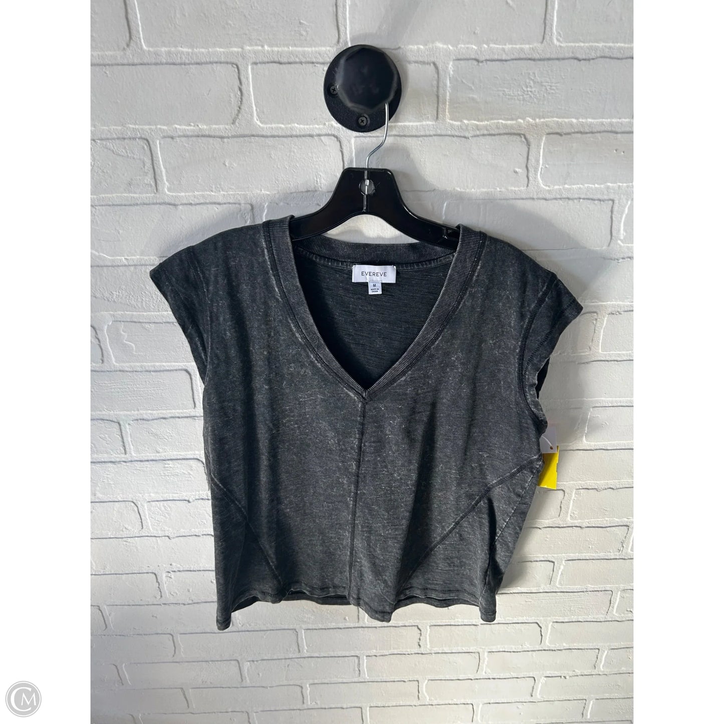 Top Short Sleeve By Evereve In Black, Size: M