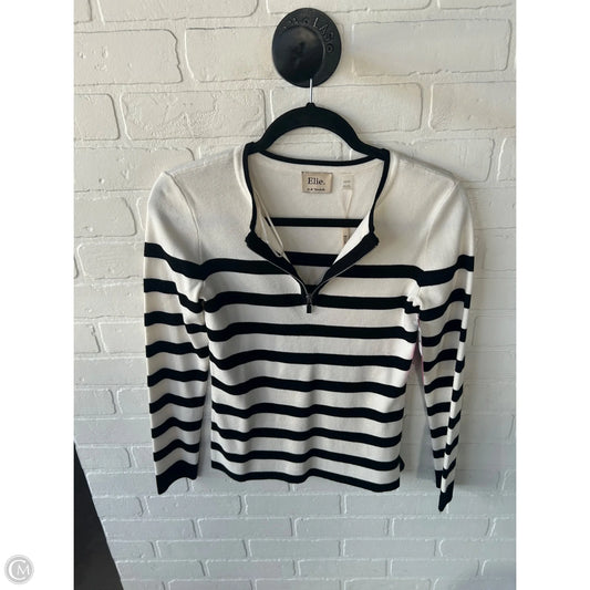 Sweater By Elie Tahari In Black & Cream, Size: Xs