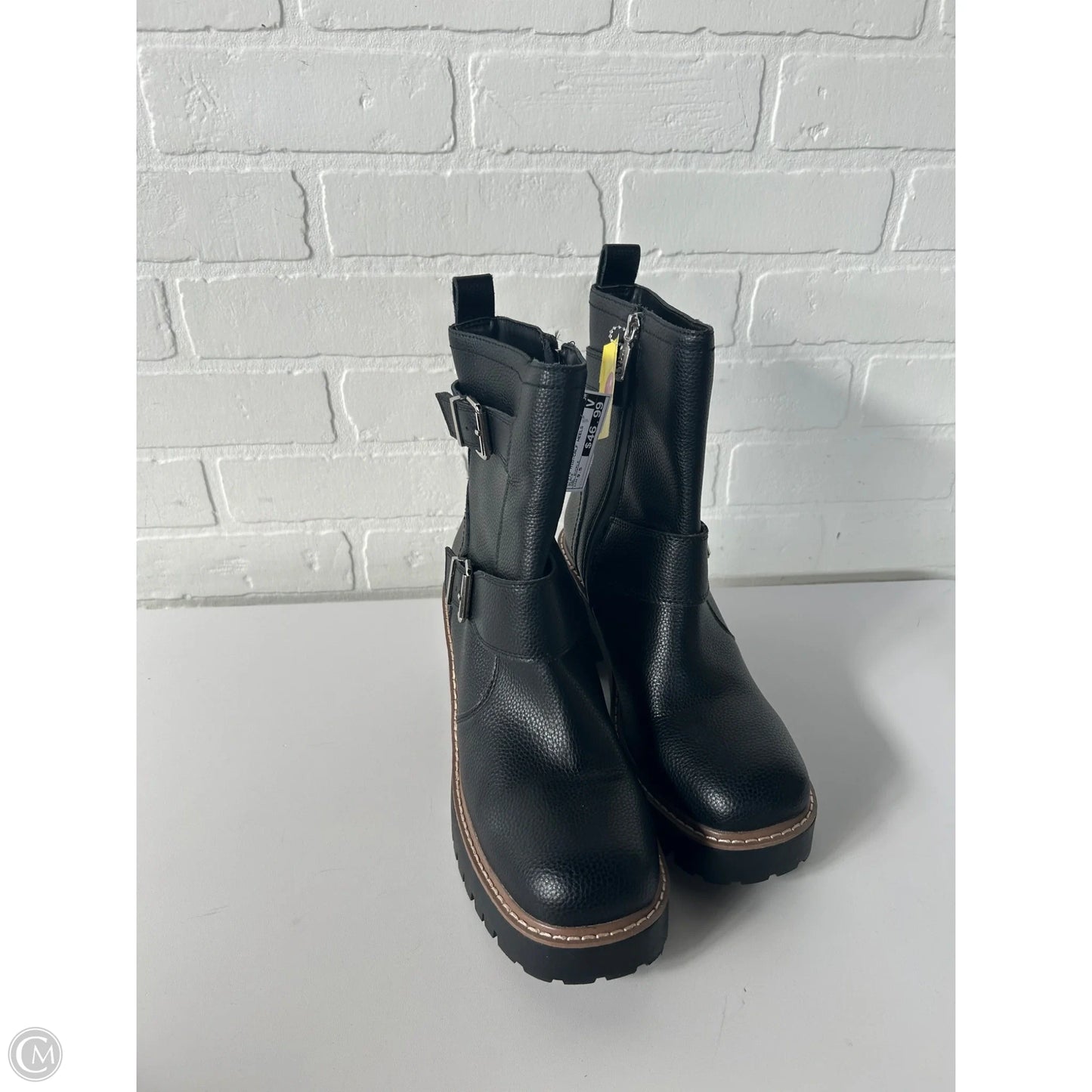 Boots Mid-calf Heels By Blondo In Black, Size: 9.5