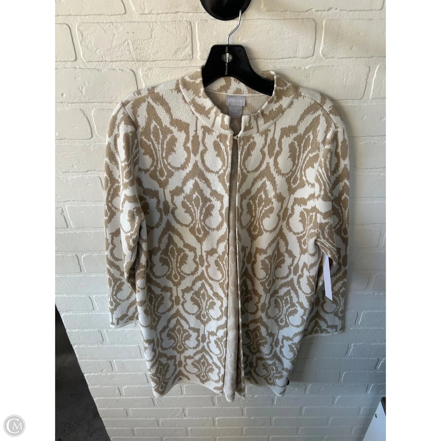 Sweater Cardigan By Chicos In Cream, Size: L