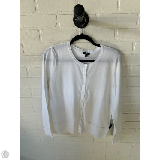 Sweater Cardigan By Talbots In White, Size: L