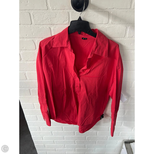 Blouse Long Sleeve By Monrow In Pink, Size: Xs