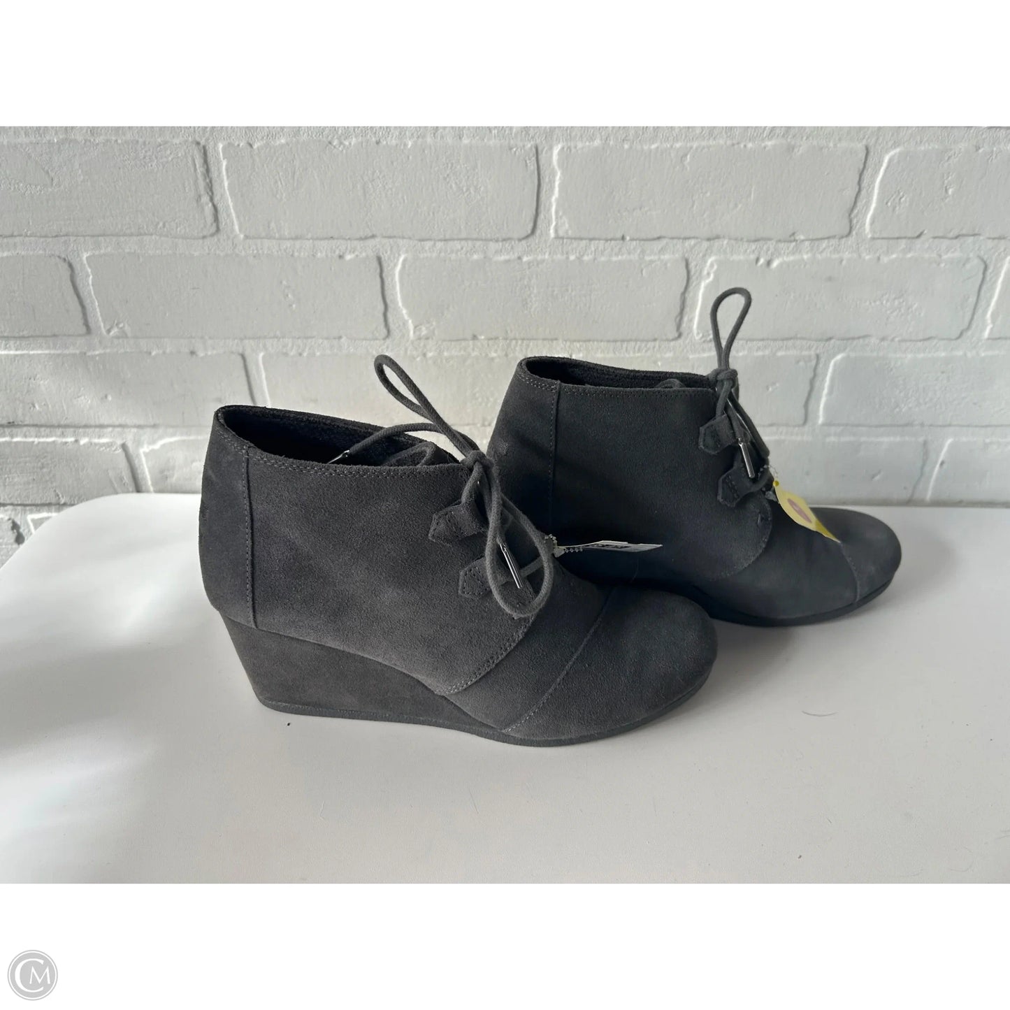 Shoes Heels Wedge By Toms In Grey, Size: 9.5