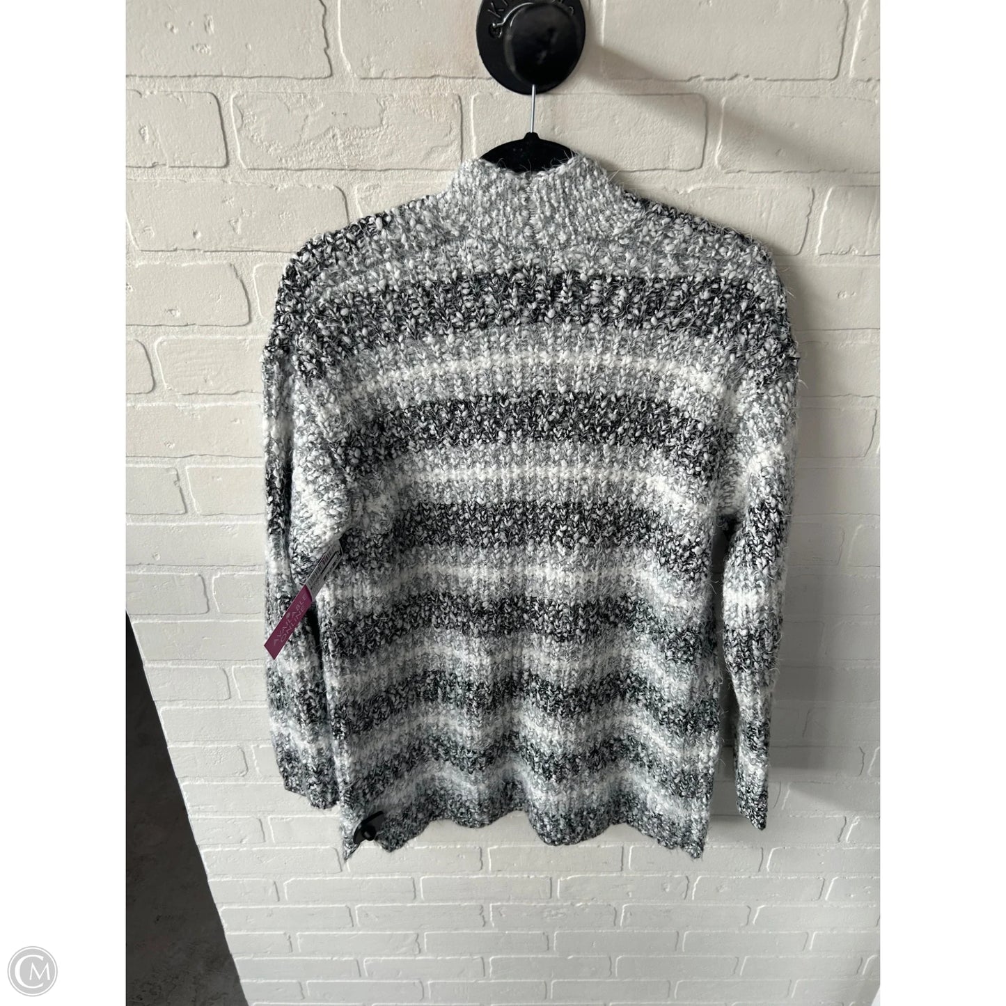 Sweater Cardigan By Heartloom In Black & Grey, Size: S