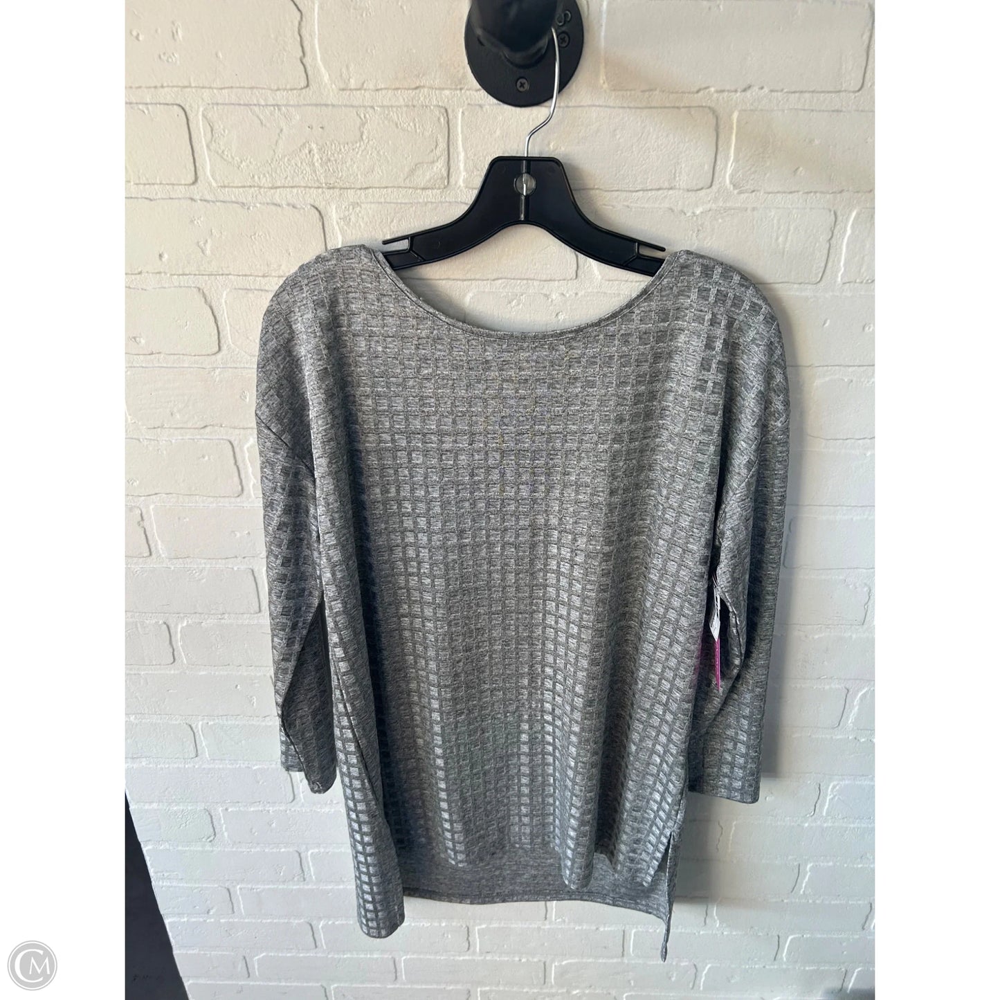 Top Long Sleeve By Philosophy In Grey, Size: L
