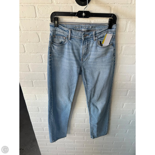 Jeans Straight By American Eagle In Blue Denim, Size: 2