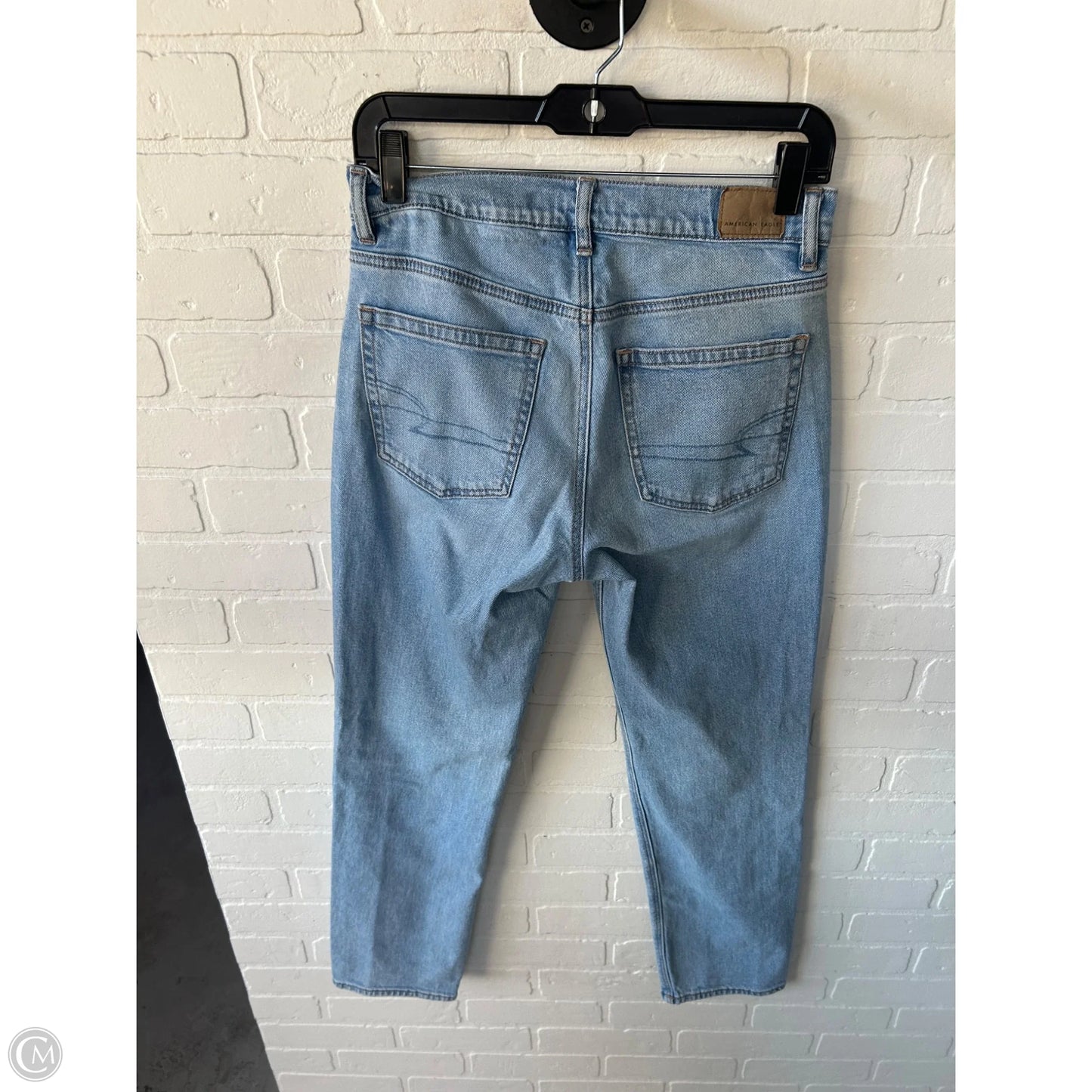 Jeans Straight By American Eagle In Blue Denim, Size: 2