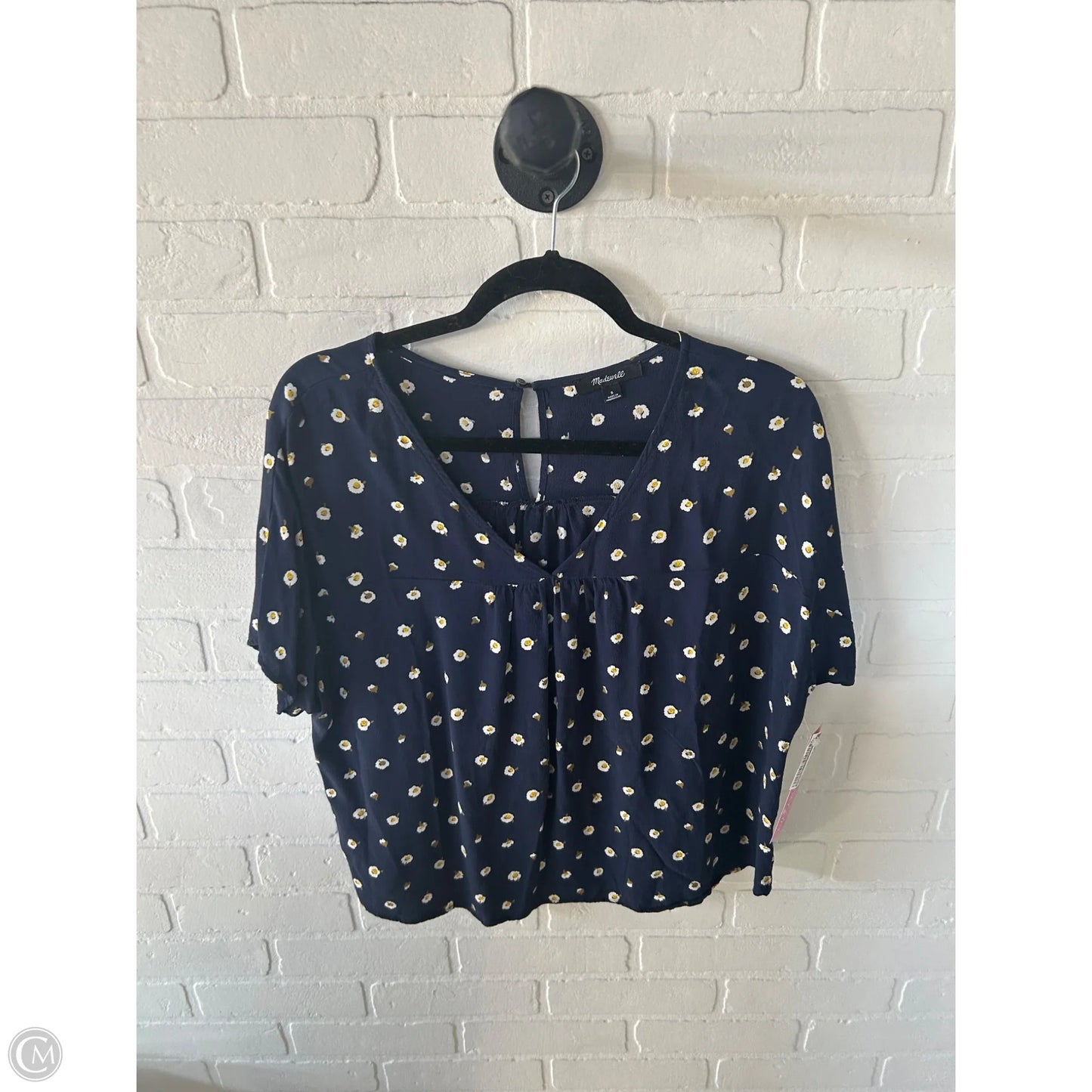 Top Short Sleeve By Madewell In Navy, Size: S