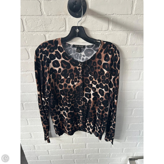 Sweater Cardigan By Clothes Mentor In Black & Brown, Size: Xl