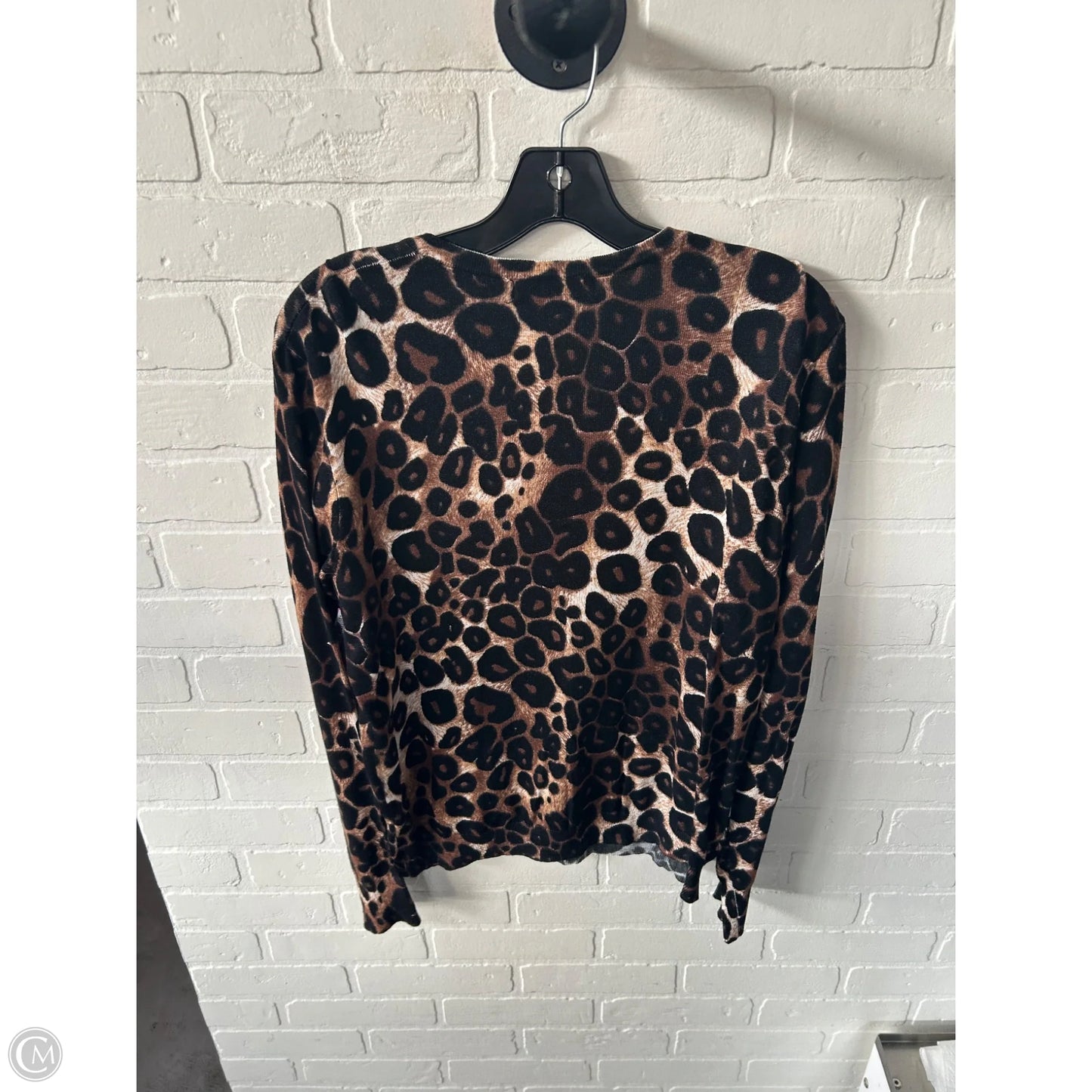 Sweater Cardigan By Clothes Mentor In Black & Brown, Size: Xl