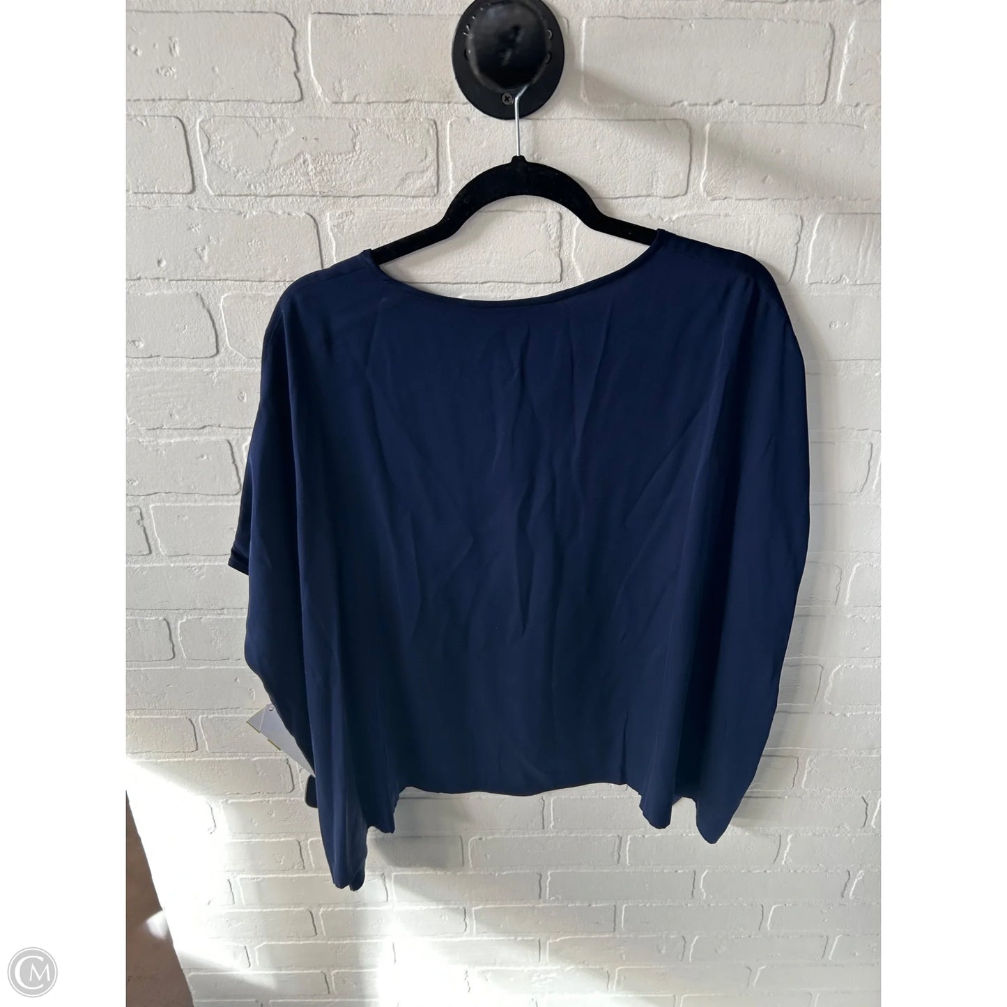 Top 3/4 Sleeve Designer By Diane Von Furstenberg In Blue, Size: S