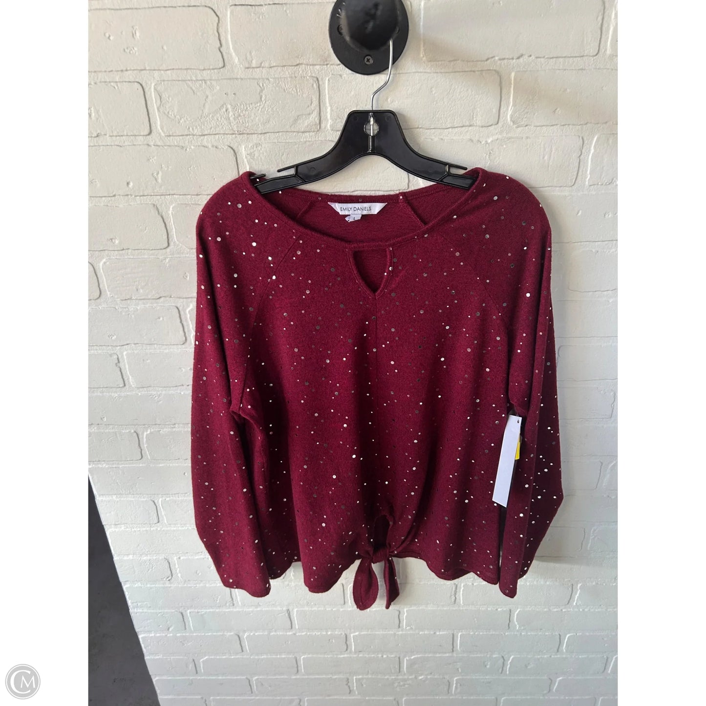 Sweater By Emily Daniels In Red, Size: L