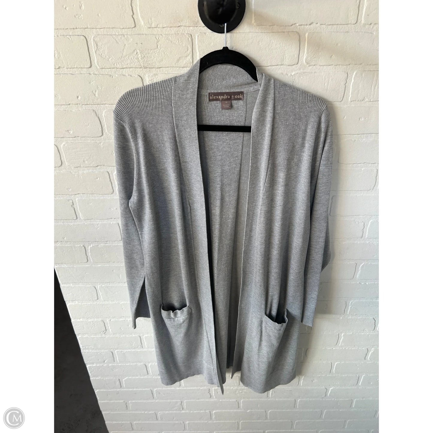 Sweater Cardigan By Clothes Mentor In Grey, Size: M
