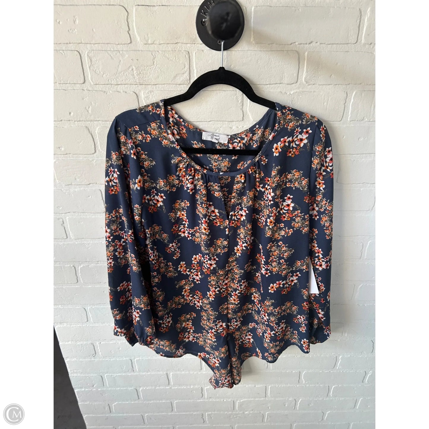 Top Long Sleeve By Clothes Mentor In Blue & Orange, Size: Xl
