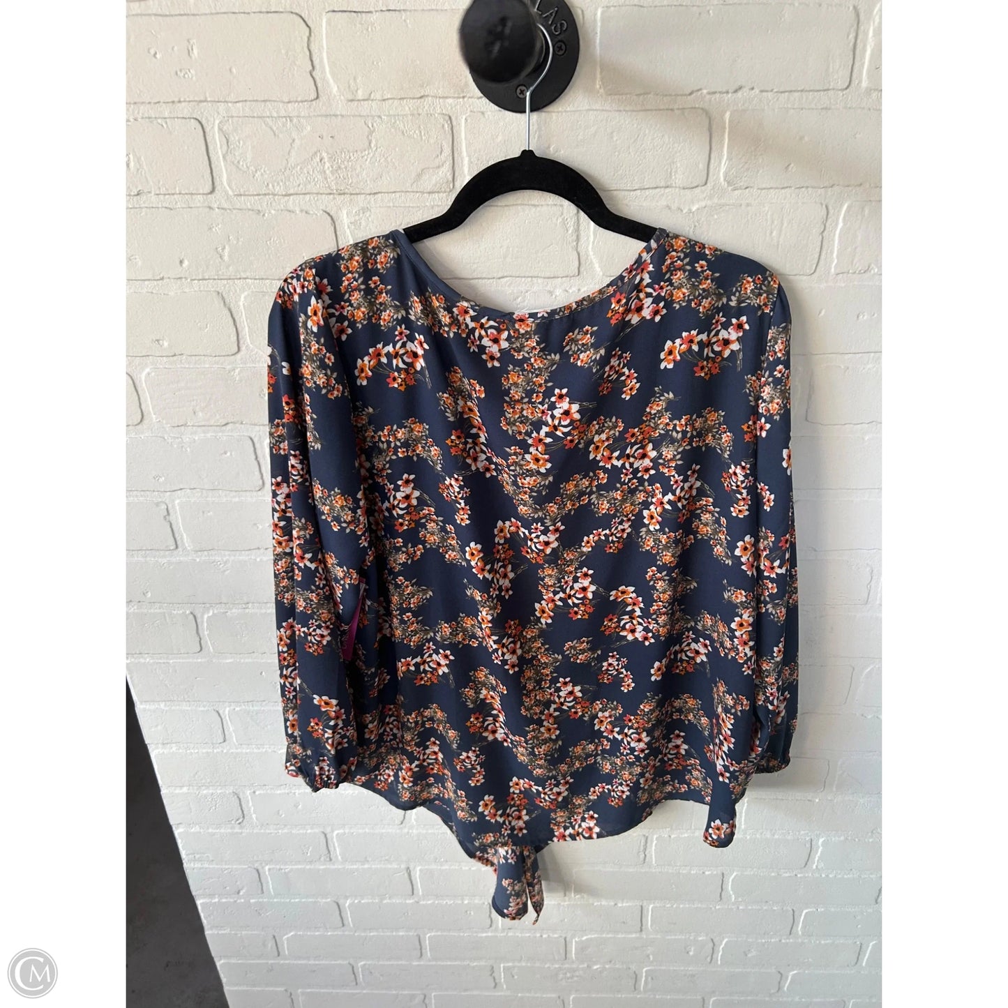 Top Long Sleeve By Clothes Mentor In Blue & Orange, Size: Xl