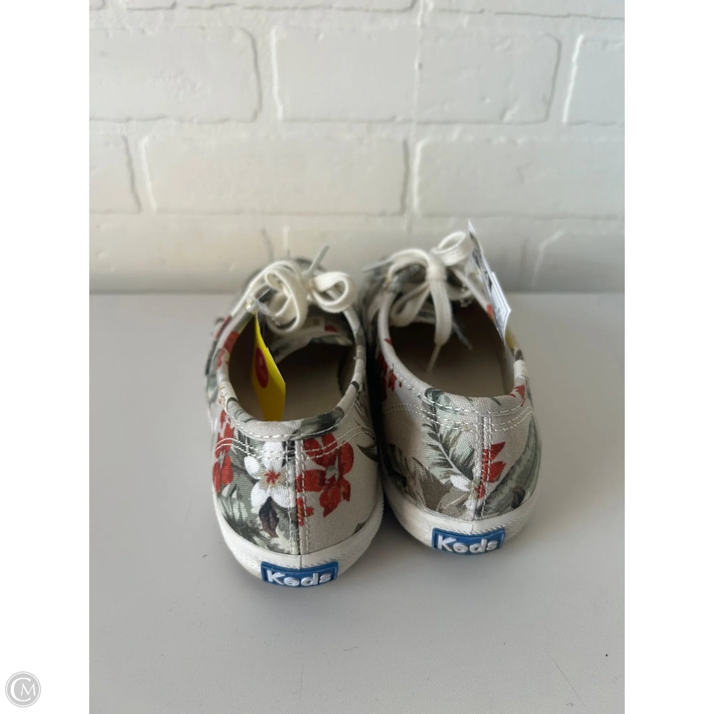 Shoes Sneakers By Keds In Cream & Green, Size: 6