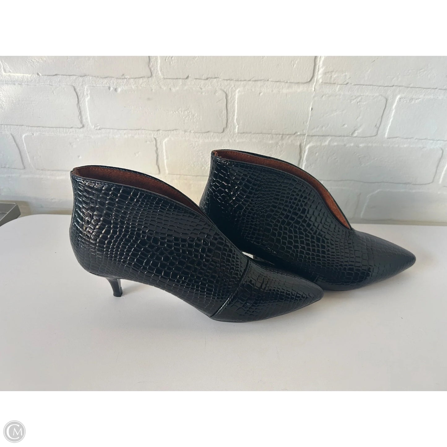 Boots Ankle Heels By Love In Black, Size: 7