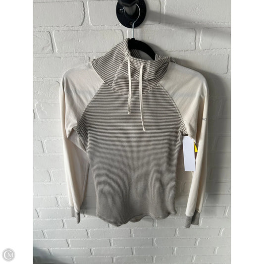 Athletic Top Long Sleeve Hoodie By Columbia In Cream & Tan, Size: S