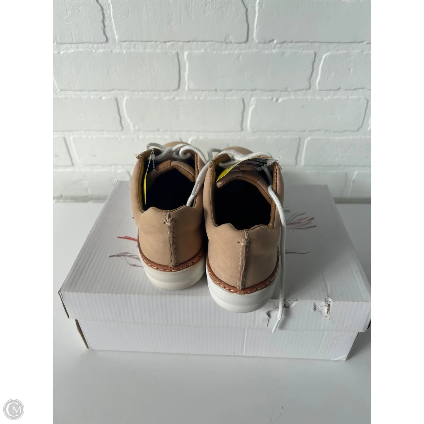 Shoes Flats By Clarks In Tan, Size: 5