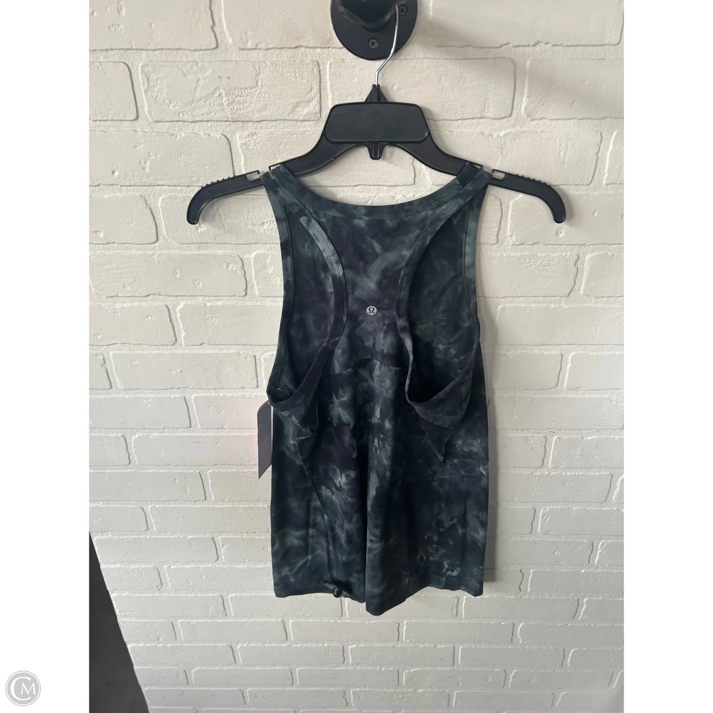 Athletic Tank Top By Lululemon In Black & Green, Size: M