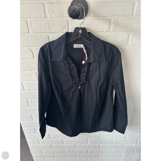 Top Long Sleeve By Vineyard Vines In Black, Size: S