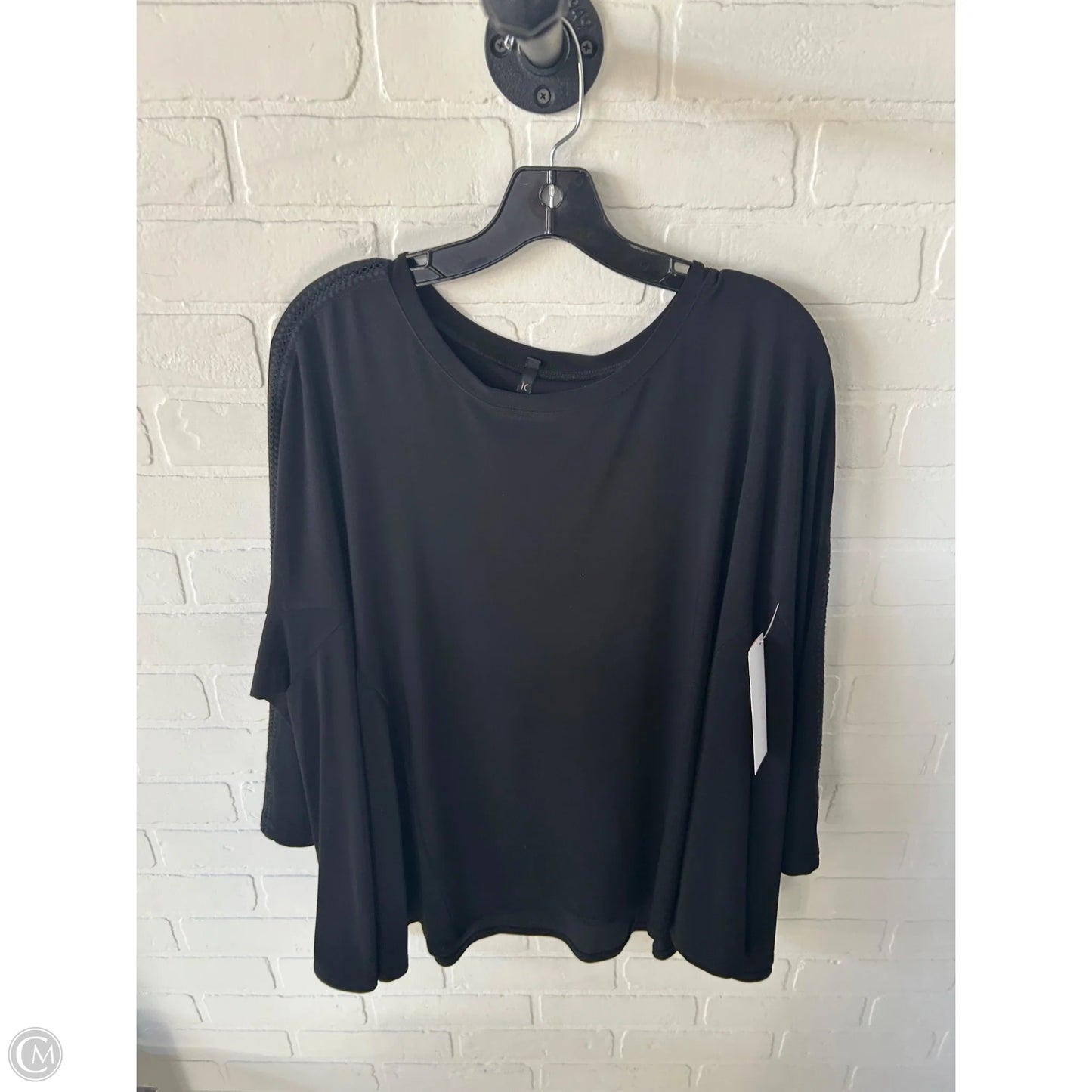 Top 3/4 Sleeve By Ic By Connie K In Black, Size: Xl