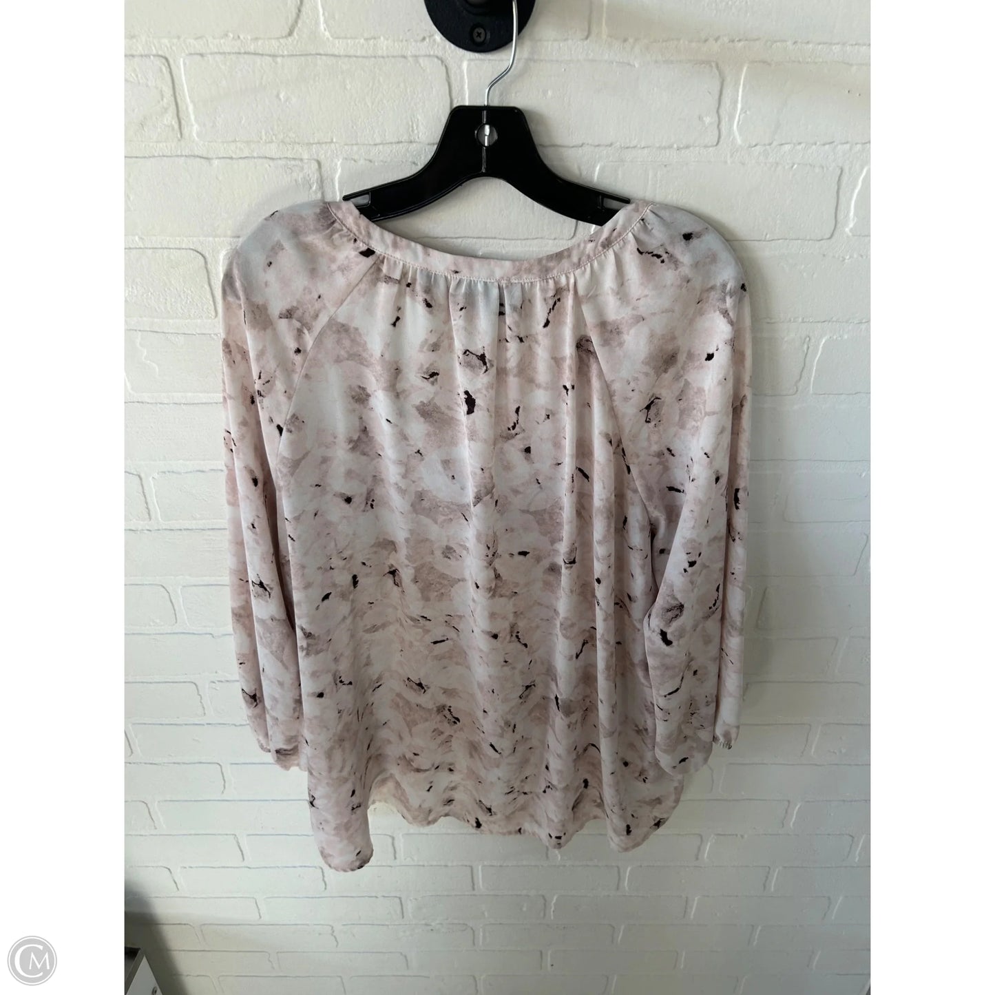 Top Long Sleeve By Cynthia Rowley In Pink & White, Size: Xl