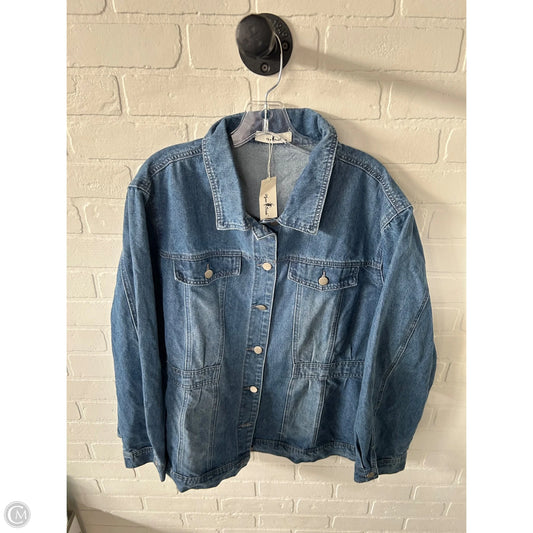 Jacket Denim By Agnes Orinda In Blue Denim, Size: 3x
